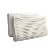 Mona Bedding 2x Natural Latex Pillow Medium Profile Contour 12cm Thick