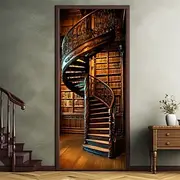 Spiral Staircase Door Covers Door Tapesty Door Curtain Decoration Backdrop Door Banner for Front Door Farmhouse Holiday Party Decor Supplies