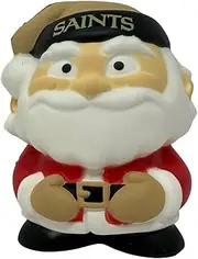 Party Animal NFL Jumbo Squeezymates New Orleans Saints Santa Squeezy Figurine, Team Colors, 4" Tall