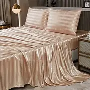 Satin satin ice silk four-piece set European and American sheets, mattress covers and pillowcases