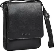 [STILORD] Ottavio' Medium Shoulder Bag Men's Leather Portrait Messenger Bag 13.3 Inch Laptop Bag for Men Work Bag Office Leisure Crossbody Bag Genuine Leather, black, M