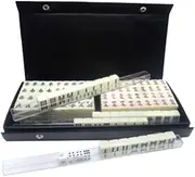 Mahjong Set 144 Tile Mahjong Set Party Game Traditional Game with Box for Home Entertainment Use Chinese Mah Jongg Set