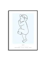 [Namly Design] Poster - Birth Poster / Blue / Personalised