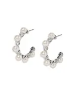 Nadri Venus C Hoop Earrings, 1.4L
