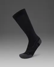 Vectr Cushion Full Length Compression Socks, 2XU, XL, Black/Titanium, Unisex
