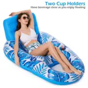 Inflatable Floating Pool Beach Hammock Water Lounge Chair Swimming Floating Bed