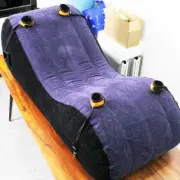 Inflatable PVC Flocking Pillow Bed Sofa Love Position Cushion Couple Furniture