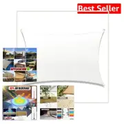 Rectangular Sun Shade Sail Canopy - 95% UV Block, Waterproof & Durable 190 GSM
