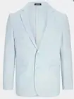 Express Slim Light Blue Cotton-Blend 38S Chambray Stretch Suit Jacket NWT $278