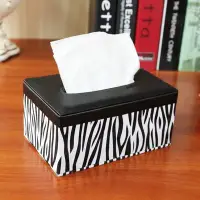 在飛比找Yahoo!奇摩拍賣優惠-ZAKKA 面紙盒 斑馬紋面紙盒 歐式鄉村風 衛生紙盒 居家