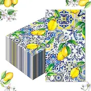 Celadon Lemon Fresh Fruit Guest Napkins