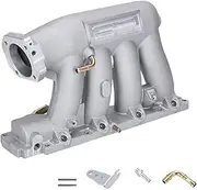 Aluminum Intake Manifold Compatible With Civic 06-11 Acura TSX 04-08 PQY-IM52 K24A2 K20Z3(Silver)