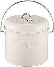 GRARRO Compost Bin 3L - Stainless Steel Kitchen Compost Bin - Kitchen Composter for Food Waste - Coal Filter