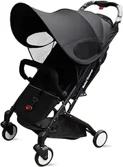 Universal Baby Sunshade, Stroller UV Protection Sun Cover, Baby Carriage Sun Shield, Stroller Sun Shade Canopy, Baby Buggy Pushchair Sun Shade for Pram, Pushchair, Stroller, Buggy, Black