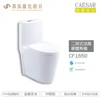 在飛比找樂天市場購物網優惠-CAESAR 凱撒 二段式加高單體馬桶CF1650 金級省水