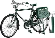 52Pcs/Set Mini Bike Kit, DIY Retro Toy Bike Model Ornament Unassembled Miniature DIY Alloy Toy Simulation Green Finer for Girls Boys Gift, Decor