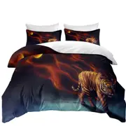 Cool Animal Art Day Bringer Sun and Tiger Quilt Cover