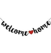Welcome Home Glitter Banner Hanging Decoration Welcome Sign Home Decor Sealed