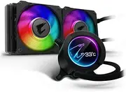Gigabyte Aorus Liquid Cooler 240, All-in-one Liquid Cooler with Circular LCD Display, RGB Fusion 2.0, Dual 120mm ARGB Fans