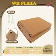 200x400cm Dark Tan Canvas Tarp Tarpaulin Water Sun Proof Washable Boat Car Cover