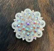 2” Berry Concho Made With Over 40 Swarovski Crystals