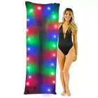 ILLUMINATED PILLOW RAFT Pool Float LED lights up Lounge Raft Pool Candy
