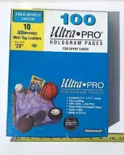 100 Ultra Pro Hologram Pages 3 Holes Punched Factory Sealed Box
