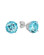 MaxColor 10K 4.10 ct. tw. Blue Topaz Studs