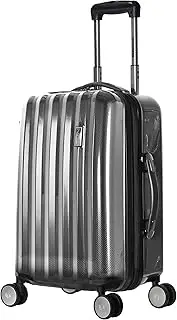 [OLYMPIA] Luggage Titan 21 Inch Expandable Carry-On Hardside Spinner, Black, One Size