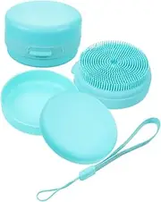 2pcs Shampoo Bath Brush Scalp Scrubber Silicone Massage Brush Cradle Cap Comb Silicone Facial Cleansing Brush Silicone Scrub Brush Back Lotion Applicator Sky-blue Silica Gel