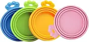 4Pcs Silicone Pet Food Can Lids Reusable Convenient Sealed Covers for Cat Dog Food Safe Sturdy Dishwasher Safe for Kitchen Pantry Use