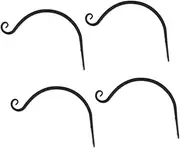 POPETPOP 4pcs Outdoor Wall Mounted Hanging Plant Hook Decorative Flower Basket Hanger for Balcony Garden Heavy Duty Bracket for Flower Pots Wind Chimes Bird Feeders Rustic Design