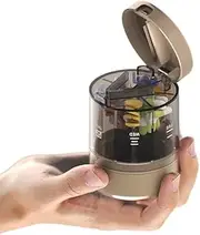 Pill Cutter Splitter with Dispenser, 7-Day Portable Mini Pill Box & Medication Dispenser, Dual-Function Pill Cutter and Storage with Box Container,Brass