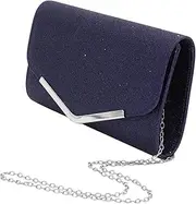 [Baluue] Fashionable Evening Clutch Purse for Women Sparkling Crossbody Bag with Chain for Parties and Events Stylish Handbag with Spacious Interior