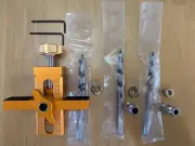 Cabinet Door Installation Jig, 2-In-1 Mounting Tool with Adjustable Positioner