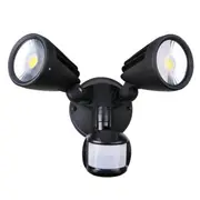 Fortress II Double Exterior LED Security Light 30w CCT w/ PIR Sensor in Black or White