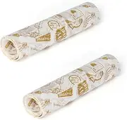 100 Sheets Food Grade Wrap Paper,Food Grade Wrap Paper Greaseproof Sandwich Wrap Paper,Wax Paper Food Wrapping Paper,Baking Wrapping Paper Deli Paper,for Sweets Cakes Cheese Baking（Stamp