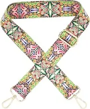 Vaguelly Retro Ethnic Banjo Straps with Hook Adjustable Banjo Shoulder Belt Polyester Guitar Straps Ukulele Bass Belt Bohemian