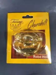 Tuscany Brass Churchill Double Robe Hook