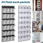 Large Over The Door Hanging 24 Pocket Mesh Storage Clear Shoe Organizer oc-