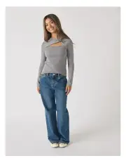 [Decjuba Kids] Skylar Knit Top in Silver Sparkle