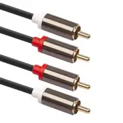 2RCA to 2RCA Male to Male Audio Cable Gold-Plated for TV Box Amplifier Soundbox