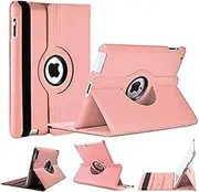 World biz Rotating Case for iPad Mini 4 Mini 5 (7.9'') iPad Mini4 (2015) iPad Mini5 (2019) 360 Degree Rotation Stand Shockproof Protective Cover With Auto Sleep Wake Function (Rose Gold)