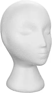 BATHVEVE Foam Hat Display Holder Blank Mannequin Head for DIY Durable Foam Head for Wigs Caps for Shops Home Use Keeps Wigs Great Shape Non Deforming Display