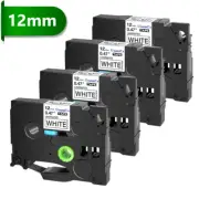 4PK TZe 231 Tz-231 Black on White Label Tape For Brother P-Touch PT310 Printer