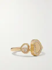[Chopard] Chopard - Happy Hearts 18-karat Gold Diamond Ring - 50 50 Gold