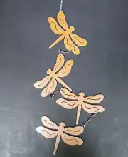 Dragonfly Damselfly Metal Wind Catcher Spinner Rustic Garden