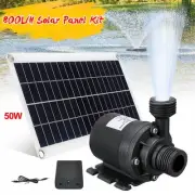 50W Solar Panel Solar Powered Water Pump Kit 800l/H DC12V Water Fountain Pump