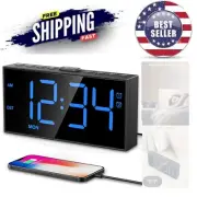 Large Number Alarm Clock with Adjustable Brightness - Perfect for Seniors & Kids