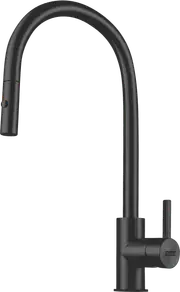 Franke Eos Neo Pullout Tap inc Vegie Spray Black Steel